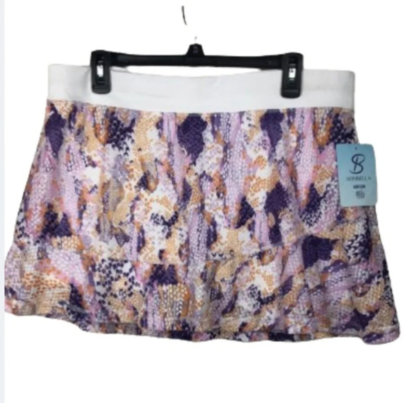 NEW Sofibella Skort Size 1X Airflow Mesh Overlay 14” Tennis Pickleball Sporty - Picture 1 of 13